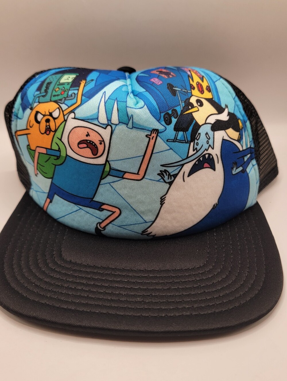 Adventure Time Blue Character Trucker Hat
